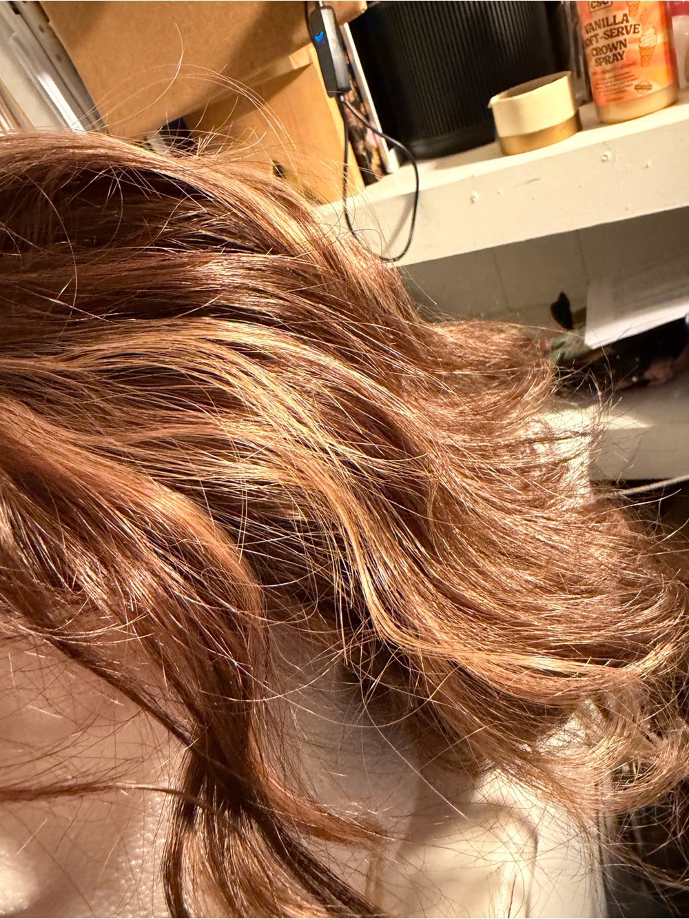 Women's Short Wavy Synthetic Wig - Chestnut Brown - Picture 4 of 6